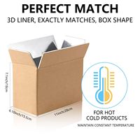 Conteneur de transport frigorifique personnalisé en carton kraft gaufré, boîtes d'expédition isothermes avec logo personnalisé pour produits surgelés