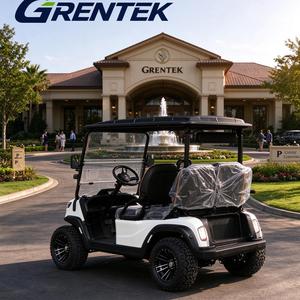Voiturette de golf électrique tout-terrain 4 places personnalisable en couleur, avec suspension indépendante, pneus de 12-14 pouces et bi- - Product Image 1