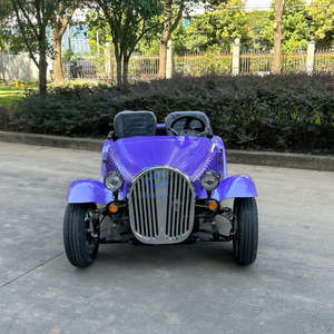 Voiture électrique miniature classique, cabriolet de rue avec 2 sièges en cuir et boîte de vitesses automatique, alimentée par batterie au lithium, voiturette de golf classique - Product Image 2