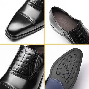 Chaussures habillées Oxford pour hommes en cuir véritable faites à la main, imperméables et respirantes, de haute qualité - Product Image 5