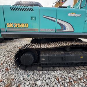 Excavatrice hydraulique sur chenilles d'occasion Kobelco SK350D/SK350LC, 35 tonnes, importée du Japon, équipée d'une pompe Hino, en bon état de marche - Product Image 2