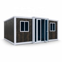 Maison conteneur pliable préfabriquée de 20 pieds avec soudure complète, résistante aux ouragans, maison mobile de luxe pour jardin et villa