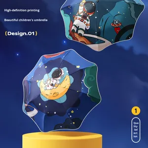 Paraguas Plegable Automático para Niños, Diseño de Dibujos Animados, Anti-Rebote en las Esquinas, Nailon 190T, 90cm de Diámetro Abierto, Personalizable, con Varilla de Acero - Product Image 3