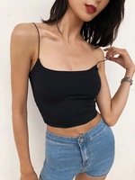 Yeni bayanlar yaz katı kadın kısa gömlek tankı üstleri kolsuz straplez kadınlar seksi Backless mahsul Tops