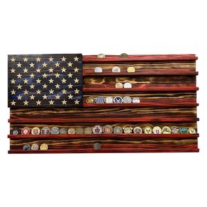 Présentoir mural en bois pour pièces de monnaie, étagère multi-niveaux pour objets de collection, en pin, durable, orientation horizontale - Product Image 4