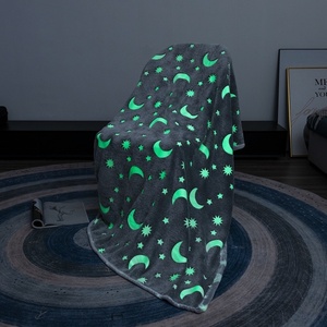 Manta de Franela de Doble Cara Luminosa Fluorescente con Estampado de Pegamento, Manta de Verano para Aire Acondicionado, Manta Infantil - Product Image 1
