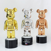 Trofeo de Resina Personalizado de Oso Violento en Oro, Plata y Cobre, Modelo MH-J0518, Regalos de Arte Popular
