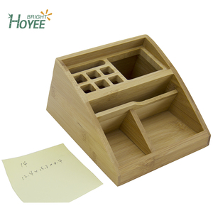 Petit porte-<span class=keywords><strong>crayon</strong></span> de bureau <span class=keywords><strong>en</strong></span> <span class=keywords><strong>bois</strong></span> de bambou fait à la main pour le bureau - Product Image 3