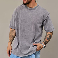 T-shirts vintage personnalisés pour hommes, effet vieilli, grammage lourd 300 g/m², délavés à l'acide, coupe ample, personnalisables