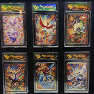 Cartes <span class=keywords><strong>Pokémon</strong></span> en métal, <span class=keywords><strong>or</strong></span>, argent, acier inoxydable, cartes à collectionner TCG pour les fans, les collectionneurs et les enfants, cadeau - Product Image 3