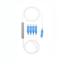 Répartiteur optique micro PLC 1*2/4/8/16/32/64 SC/UPC pour câble à fibre optique de télécommunication, type tube en acier