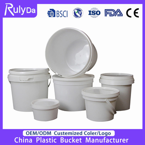 Secchio di plastica per uso alimentare da <span class=keywords><strong>5</strong></span> <span class=keywords><strong>litri</strong></span> secchio di stoccaggio rotondo con coperchio e manico buona guarnizione su misura barile di alta qualità - Product Image 2