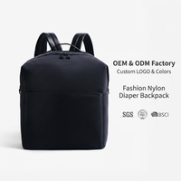 Sac à dos à langer multifonctionnel en nylon léger et tendance, compatible OEM, pour mamans, durable, pour poussette