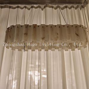 Lámpara colgante de alabastro grande de lujo personalizada, decoración del hogar, candelabro de alabastro para sala de estar - Product Image 6