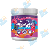 Mélange de poudre de peptides de collagène multi-fruits rouges avec peptides de collagène à spectre complet pour la peau, les cheveux et les ongles, marque privée OEM