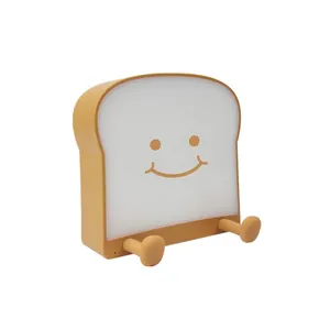 Drop Verzending F-L-01 Toast Brood Nachtlampje Met Mobiele Telefoon Houder Kinderen Slaapkamer Timing Slaap Led Licht