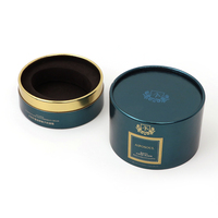 Boîte cylindrique rigide en carton gris recyclé imprimé sur mesure pour l'emballage du thé et des bougies, utilisation pour les cadeaux et l'artisanat