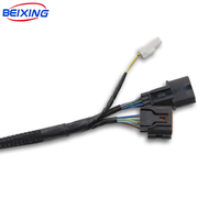 Harnais de câblage électronique personnalisé E00180, assemblage de câbles PVC pour interrupteur, OEM IP66 12V, cuivre étamé 3 broches, BeiXing, échantillon gratuit 100%
