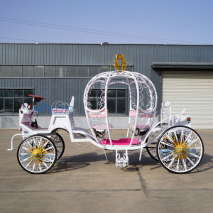 Nuevo Diseño 2026, Carruaje Eléctrico de Alta Calidad para Paseos Turísticos, Estilo Europeo, Color Rosa Princesa, con 4 Ruedas, para Bodas - Product Image 3