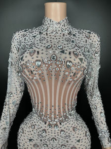 Novance Y2406 sevgililer günü hediyesi için 2024 yeni yıl elbiseler kadın akşam uzun kuyruk ile balo kıyafetleri boncuklu gelinlik - Product Image 5