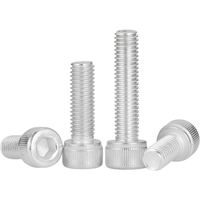 Vis à tête cylindrique à empreinte hexagonale en alliage d'aluminium 6061 M5 M6 M8 M10, filetage métrique léger, fixation à filetage hexagonal