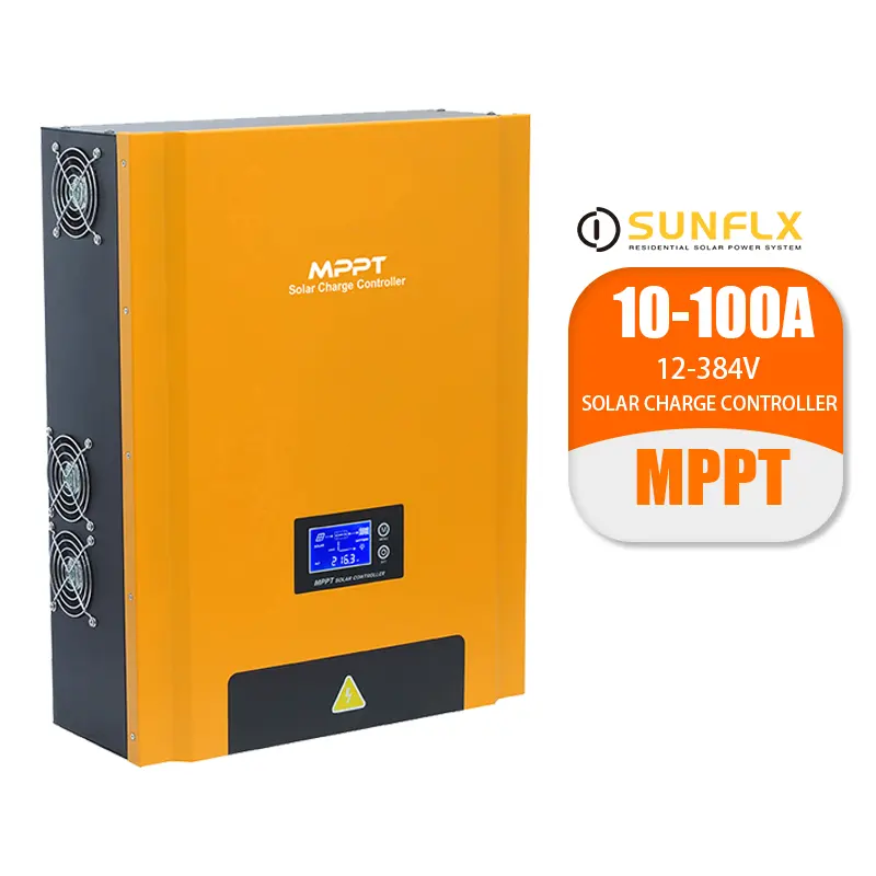 Sunflx 30/40/50/60/100A MPPT Solar Charge Controller Smart Display 12V 24V Auto Solar Cell Panel Charger Regulator With Load