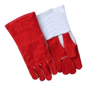 Guante de trabajo de construcción Industrial, protección de manos de cuero de vaca de 10,<span class=keywords><strong>2</strong></span> pulgadas, aparejo de seguridad, manejo de trabajo, guante de soldadura - Product Image 2