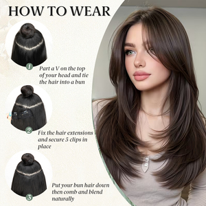 Extension <span class=keywords><strong>per</strong></span> Capelli Sintetici all'Ingrosso, Lisci e Ondulati, con Clip a V Invisibili, Biondi, <span class=keywords><strong>per</strong></span> Donna - Product Image 5