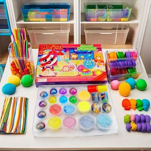 TOYSRUNNER Custom Diy Fluffy <b>Slime</b> Advent Calendar Box Kids Fidget Putty Mixing Magic Powder Soft Advent Calendar - Product Image 3