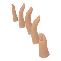 Ensemble de doigts pour la pratique de manucure, protège-doigts en Silicone, avec console pliable, support esthétique