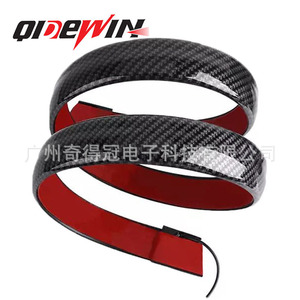Qideguan Car Carbon Fiber Rear Spoiler <b>Led</b> Tail <b>Light</b> 120cm Black 12v Universal Sedan Strobe <b>Light</b> - Product Image 4