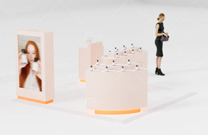 Tùy chỉnh nước hoa hiển thị đứng <span class=keywords><strong>pop</strong></span>-up cửa hàng thiết kế với <span class=keywords><strong>LED</strong></span> chiếu sáng di động MDF truy cập và kính hiển thị cho nước hoa - Product Image 4