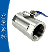 Robinet à bille monobloc de 1 pouce pour gaz GPL, en acier inoxydable 304, avec filetage NPT et BSPP, pour eau et gaz, ODM