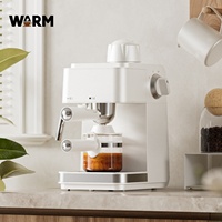Mini machine à expresso 3 en 1, petite machine à café semi-automatique pour la maison avec mousseur à lait pour café américain et cappuccino