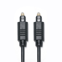 Câble de rallonge numérique optique Toslink à connecteur métallique, gaine PVC noire non blindée pour lecteur DVD, haut-parleur, téléphone, HDTV