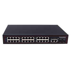 260W masaüstü 24 + 2 + 2 100Mbps 2 SFP SFP Gigabit halka CCTV 24 Port ağ POE anahtarları Ethernet POE anahtarı - Product Image 1