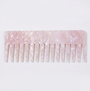 CHUJIAN Nuevo Peine de Pelo de Acetato de Celulosa Hecho a Mano, Ligero, Compacto, de Dientes Anchos, Ecológico y Duradero - Product Image 1