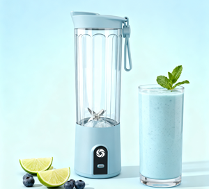 550ml 2000mAh BPA Free Leak Proof Cordless Powerful High Speed 6 Blades Turbo Mode Portable Personal Smoothie <b>Maker</b> Ice Crusher - Product Image 5