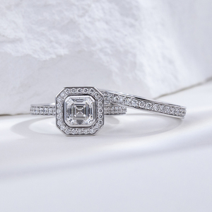 Joyería Messi Personalizada MSR-2255, Diamante Blanco de Laboratorio con Corte Asscher de 9k, a la Moda - Product Image 1