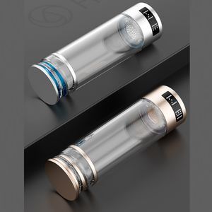 Botella de Agua Rica en Hidrógeno de Alta Concentración 6000ppb, Generador de Agua Hidrogenada Portátil de Vidrio con Alimentación USB para Automóvil y Uso en Exteriores - Product Image 1