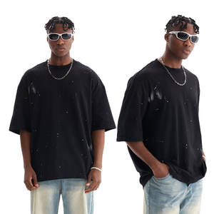 EHWUY 精选供应商 高品质复古水洗T恤制造商 中国广州定制男士服装T恤 - Product Image 2