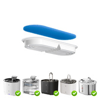 Filtre de rechange multicouche en coton et charbon actif pour fontaine à eau pour animaux de compagnie, distributeur d'eau pour chat, pour usage intérieur