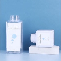 Flacon pompe carré en PET de 250 ml pour produits cosmétiques et de beauté, idéal pour le savon liquide moussant