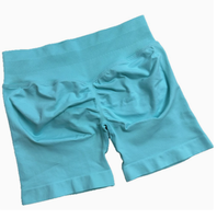 Shorts de sport et yoga pour femmes, taille haute, avec soutien, personnalisables, élastiques dans quatre directions, respirants, anti-transpiration, sans coutures, couleur unie, 180g