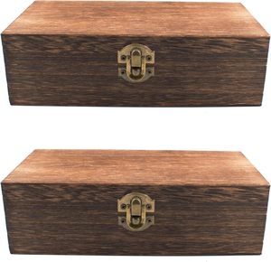 Contenedor Sólido Decorativo <span class=keywords><strong>para</strong></span> Mesa, <span class=keywords><strong>Caja</strong></span> <span class=keywords><strong>de</strong></span> Almacenamiento <span class=keywords><strong>de</strong></span> <span class=keywords><strong>Madera</strong></span> Vintage Rectangular Grande y Lisa con Tapa <span class=keywords><strong>para</strong></span> Organizar <span class=keywords><strong>Juguetes</strong></span> y Espacio - Product Image 3