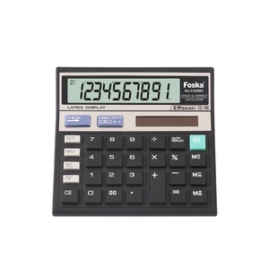 <span class=keywords><strong>Calculatrice</strong></span> Foska 10 chiffres, alimentation solaire et pile, avec boutons géants pour usage quotidien au bureau, à la maison et en entreprise - Product Image 1
