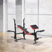 Banc de musculation en acier réglable, équipement de fitness avec banc de presse à décliner et supports à haltères pour usage domestique en vente