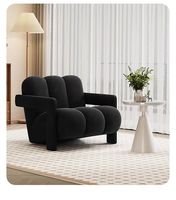 Fauteuil de salon moderne en tissu de style crème, design nordique, pour salon, hôtel, espace de repos, salon de beauté