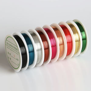 حبل قلادة متعدد الألوان من Zhubi سلك نحاسي مرصع لصنع الحُلي أساور حرفية سهلة التثبيت إكسسوارات حلي معدنية TX - Product Image 2