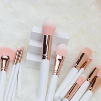 LS Brush Make up Set White Kit de pinceaux de maquillage de luxe Kit de gros manche en bois Private Label Foundation Pinceaux de maquillage cosmétique